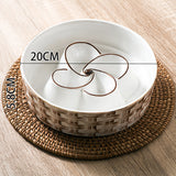 Ceramic Slow Feeder Dog Bowl Slow Feeder Dog Bowl For Medium Large Anti-Choking Slow Eating Dog Bowl Non Slip Dog Bowl Slow Feeder