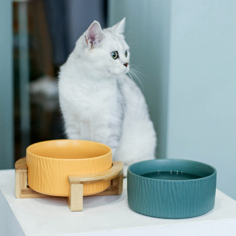 Ceramic cat food bowl cat food bowl drinking bowl