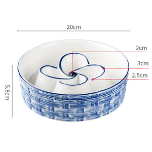 Ceramic Slow Feeder Dog Bowl Slow Feeder Dog Bowl For Medium Large Anti-Choking Slow Eating Dog Bowl Non Slip Dog Bowl Slow Feeder